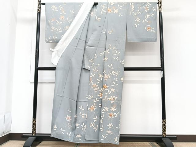平和屋着物*夏物 訪問着 絽 駒刺繍 枝橘文 金彩 三越扱い 正絹 逸品 CABI3669xi