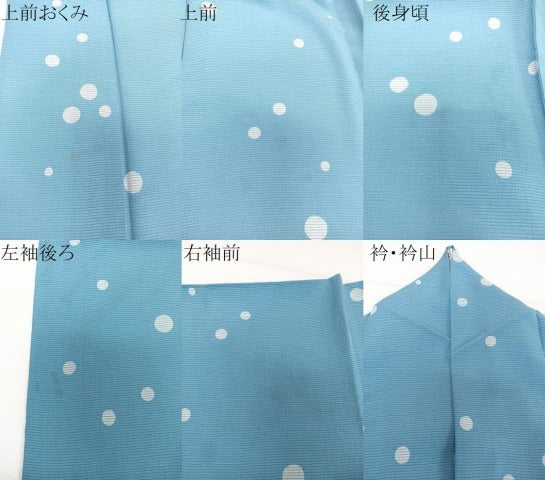 平和屋着物*夏物 小紋 絽縮緬 ドット柄 正絹 逸品 CABI3671xi