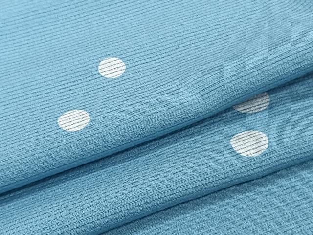 平和屋着物*夏物 小紋 絽縮緬 ドット柄 正絹 逸品 CABI3671xi
