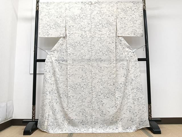 平和屋着物*夏物 小紋 絽 草花文 正絹 逸品 CABI3676xi