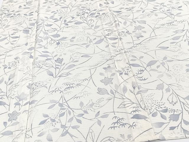平和屋着物*夏物 小紋 絽 草花文 正絹 逸品 CABI3676xi