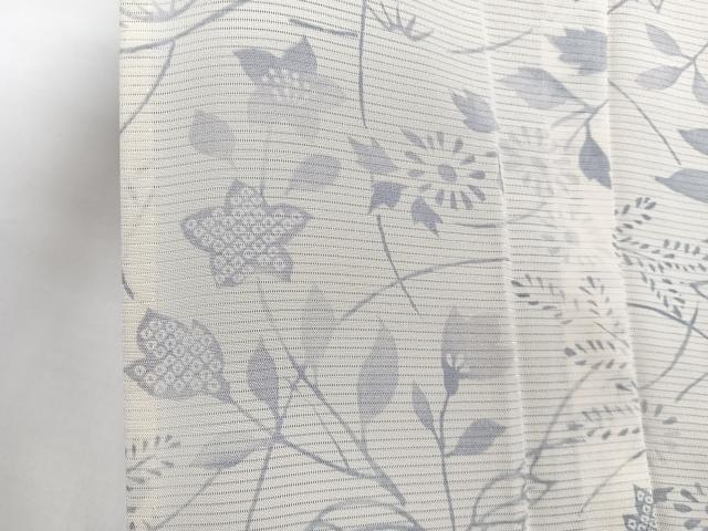 平和屋着物*夏物 小紋 絽 草花文 正絹 逸品 CABI3676xi