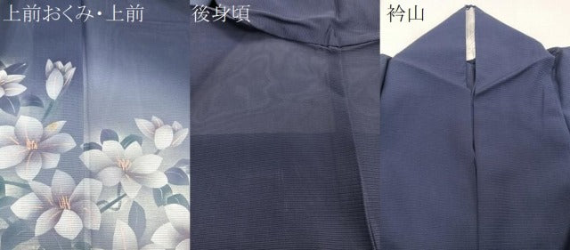 平和屋着物*夏物 訪問着 絽 枝草花文 暈し染め 正絹 逸品 CABI3681xi
