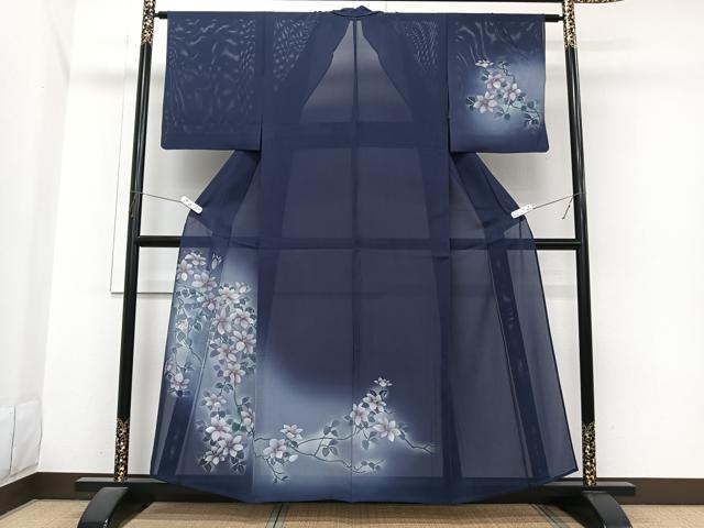 平和屋着物*夏物 訪問着 絽 枝草花文 暈し染め 正絹 逸品 CABI3681xi