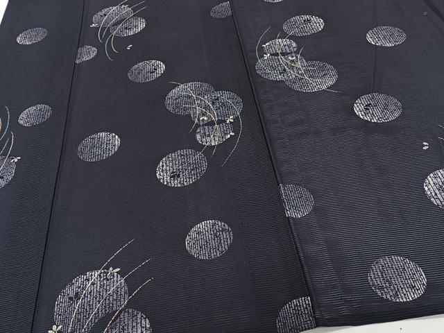 平和屋着物*夏物 小紋 絽 舞葉丸文 正絹 逸品 CABI3685xi