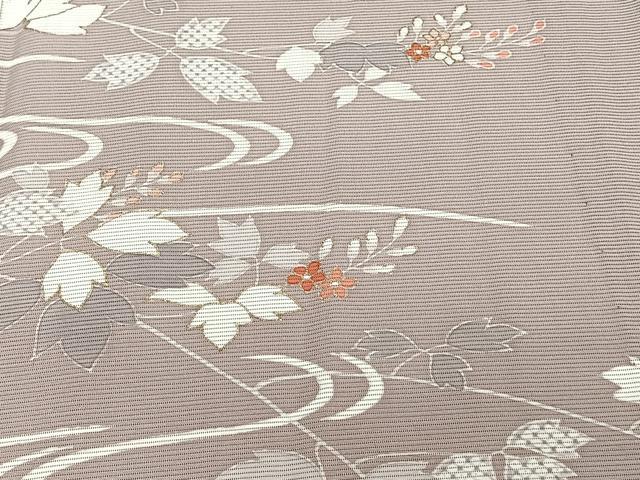 平和屋着物*夏物 訪問着 絽 流水草花文 金彩 正絹 逸品 CABI3688xi