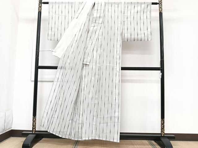 平和屋着物*夏物 絽芭蕉 矢羽文 正絹 逸品 CABI3689xi