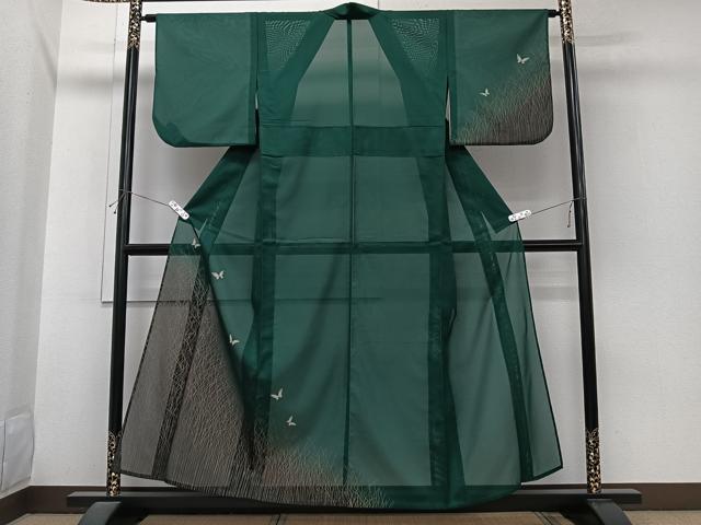 平和屋着物*夏物 訪問着 絽 舞蝶文 金彩 洗える着物 CABI3695xi