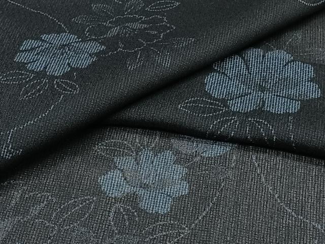 平和屋着物*夏物 小紋 紗 花唐草文 洗える着物 CABI3696xi
