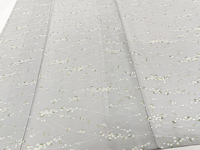 平和屋着物*夏物 小紋 絽 芝草花文 正絹 逸品 CABI3727xi