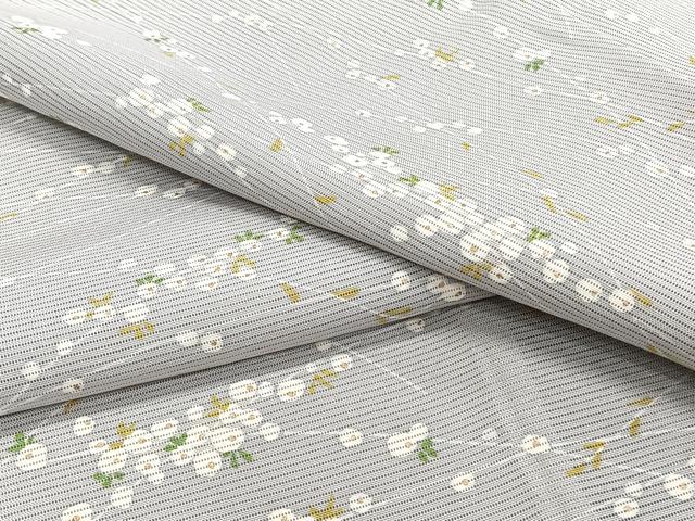 平和屋着物*夏物 小紋 絽 芝草花文 正絹 逸品 CABI3727xi