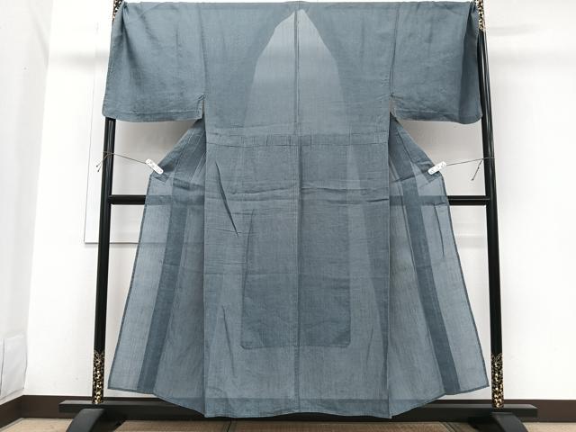 平和屋着物*夏物 男性 小千谷縮 薄花色 キングサイズ 麻 逸品 CABI3728xi