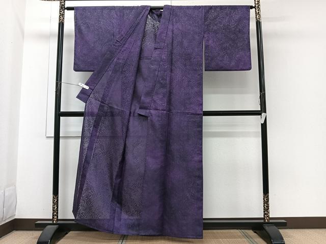 平和屋着物*夏物 小紋 枝葉紋紗 正絹 逸品 CABI3732xi
