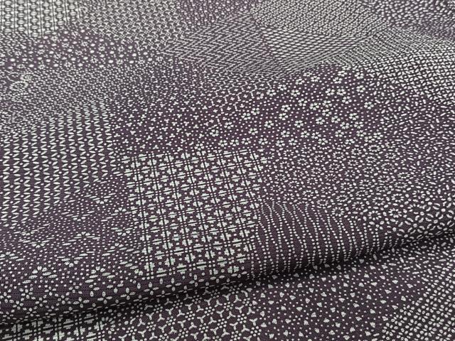 平和屋着物*夏物 江戸小紋 絽 切嵌花文 正絹 逸品 CABI3734xi