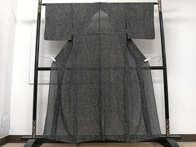平和屋着物*夏物 小紋 絽 草花文 たたき染め 正絹 逸品 CABI3739xi