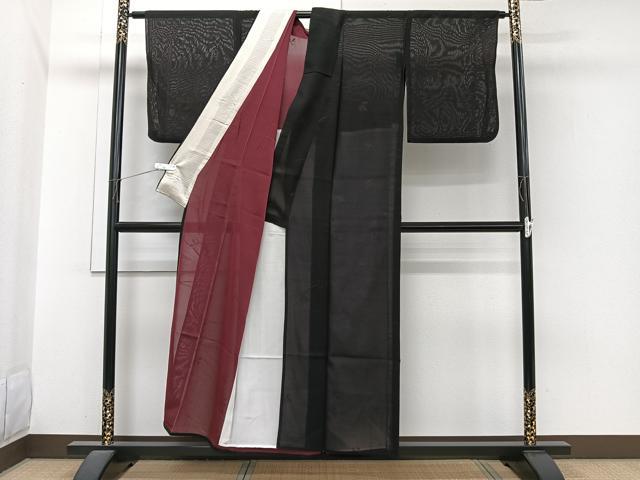 平和屋着物*夏物 小紋 紗 枝花文 正絹 逸品 CABI3743xi