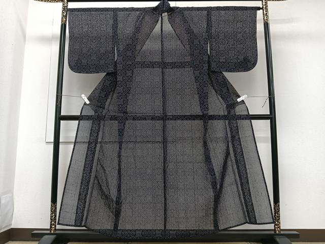 平和屋着物*夏物 紗紬 菱間道 正絹 逸品 CABI3746xi