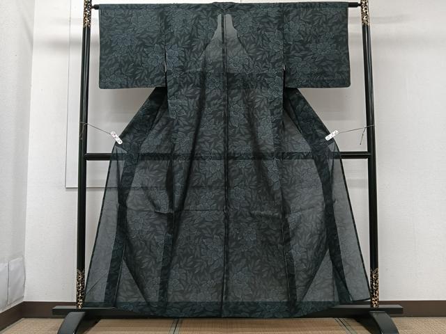 平和屋着物*夏物 本場大島紬 夏大島 草花文 やまと誂製 正絹 逸品 CABI3751xi