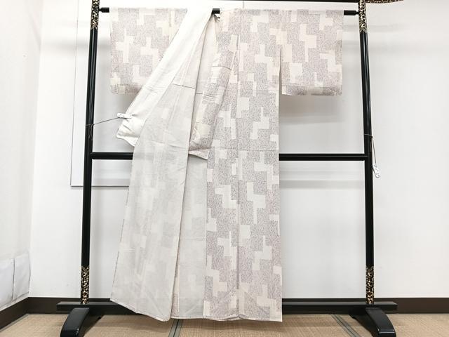平和屋着物*夏物 小紋 絽 色紙重ね南天文 正絹 逸品 CABI3765xi