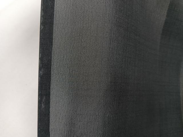 平和屋着物*夏物 小紋 紗 雪輪重ね文 黒地 正絹 逸品 CABI3771xi