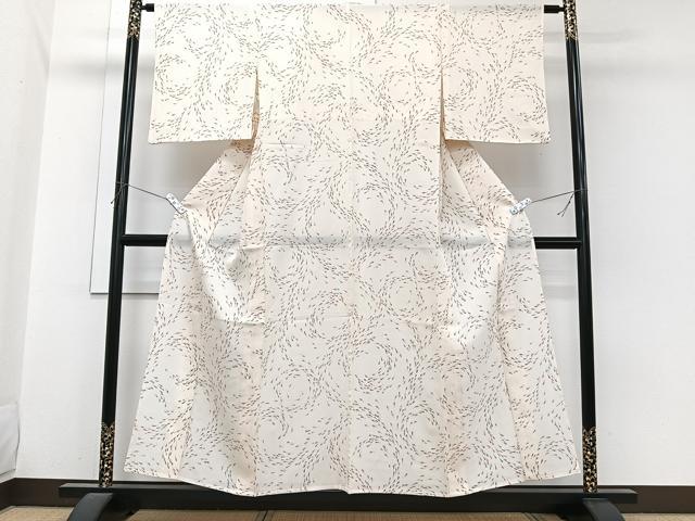 平和屋着物*夏物 小紋 絽 魚 正絹 逸品 CABI3782xi
