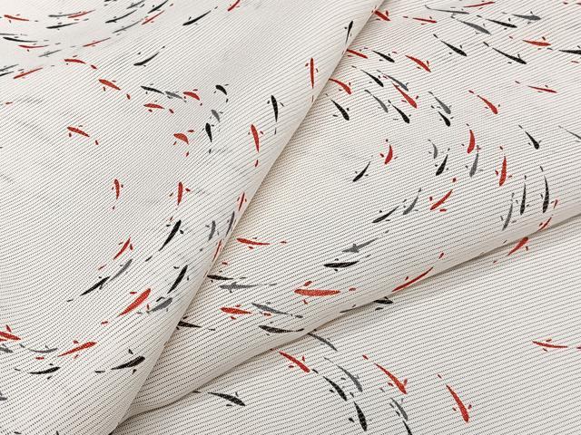 平和屋着物*夏物 小紋 絽 魚 正絹 逸品 CABI3782xi