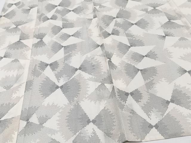 平和屋着物*夏物 夏大島 幾何学文 正絹 逸品 CABI3786xi