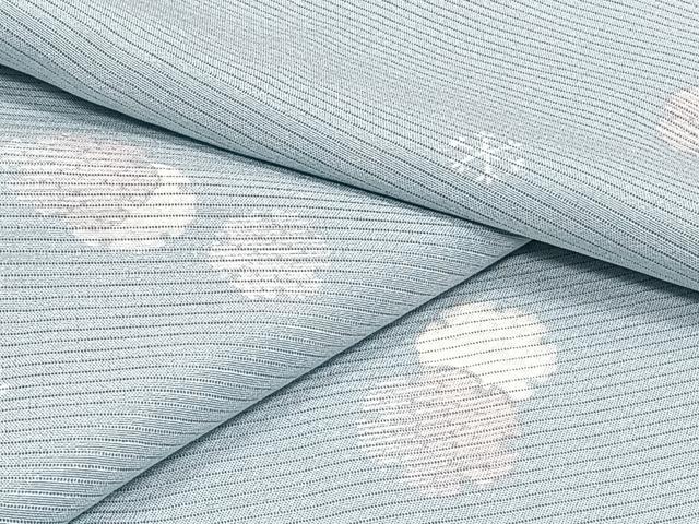 平和屋着物*夏物 小紋 絽 雪輪重ね文 正絹 逸品 CABI3792xi