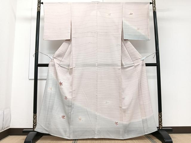 平和屋着物*夏物 訪問着 絽 楓文 正絹 逸品 CABI3793xi