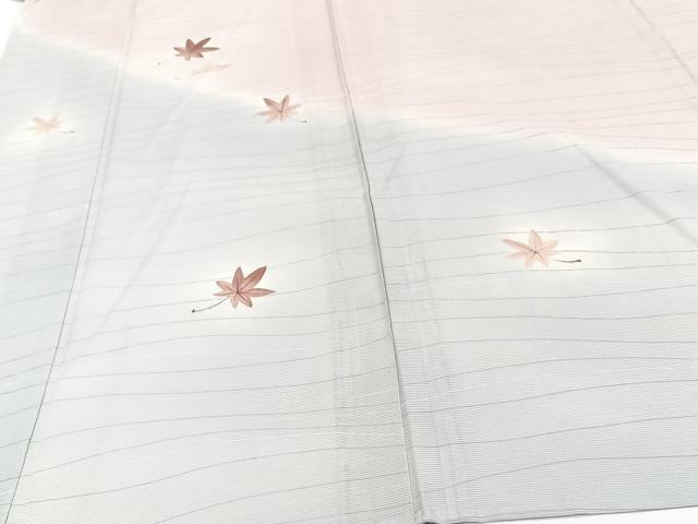 平和屋着物*夏物 訪問着 絽 楓文 正絹 逸品 CABI3793xi