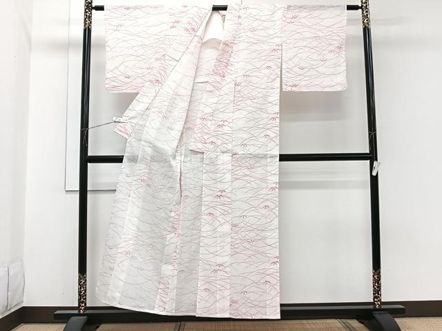 平和屋着物*夏物 小紋 紗 芝笹文 洗える着物 CABI3796xi