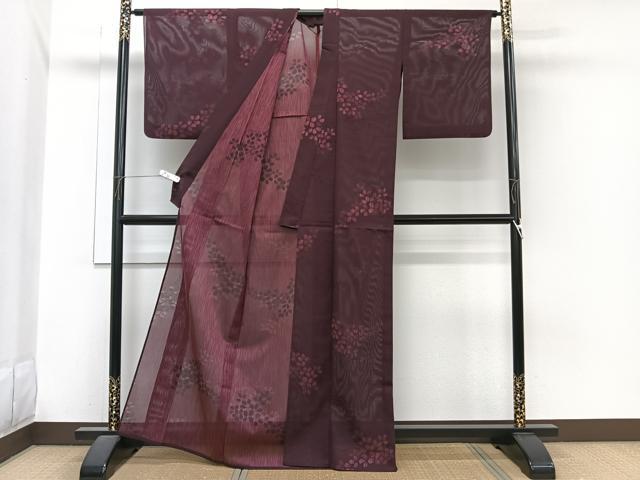 平和屋着物*夏物 小紋 二紗 萩文 正絹 逸品 CABI3798xi