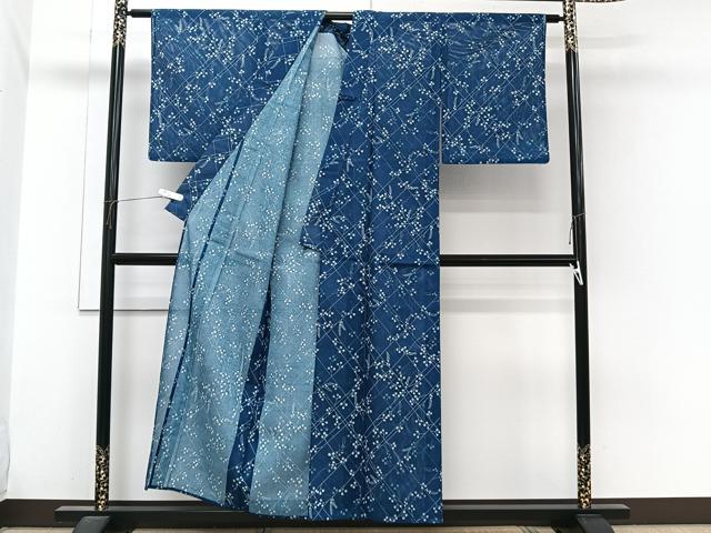平和屋着物*夏物 小紋 絽 萩花文 洗える着物 CABI3800xi