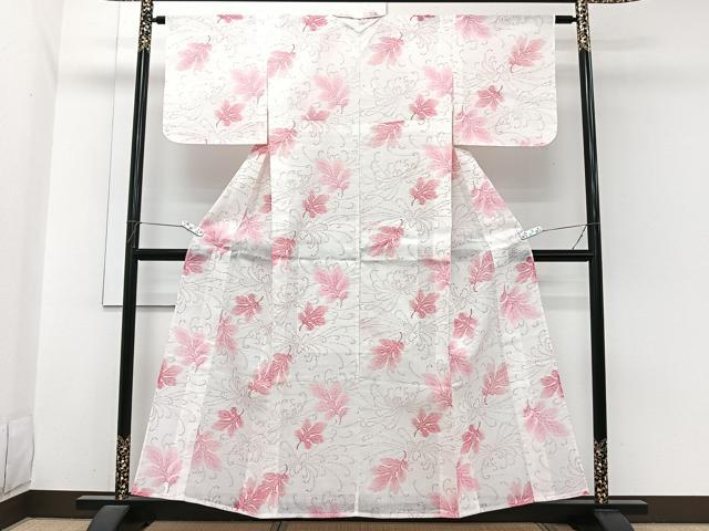 平和屋着物*夏物 小紋 紗 乱菊 洗える着物 CABI3808xi