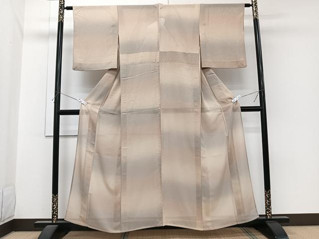 平和屋着物*夏物 小紋 紗紬 霞文 正絹 逸品 CABI3816xi