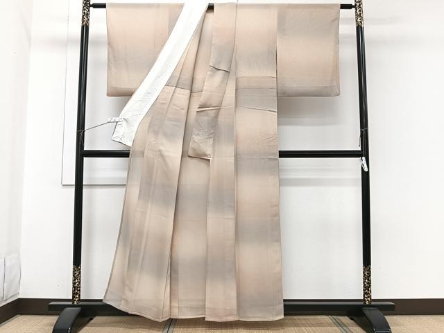 平和屋着物*夏物 小紋 紗紬 霞文 正絹 逸品 CABI3816xi