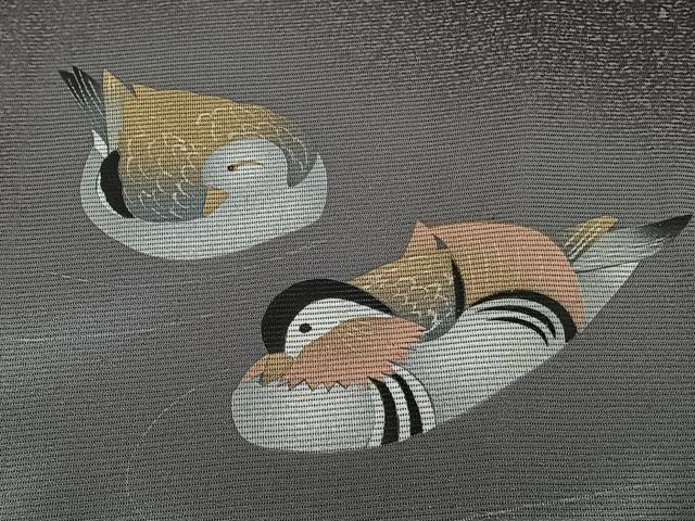 平和屋着物*夏物 訪問着 絽 流水鴛鴦草文 暈し染め 金銀彩 正絹 逸品 CABI3818xi