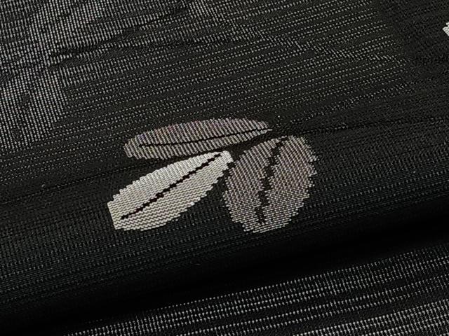 平和屋着物*夏物 小紋 絽 萩花 黒地 正絹 逸品 CABI3820xi