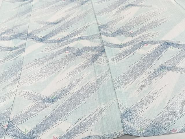 平和屋着物*夏物 小紋 紗 松葉文 洗える着物 CABI3825xi