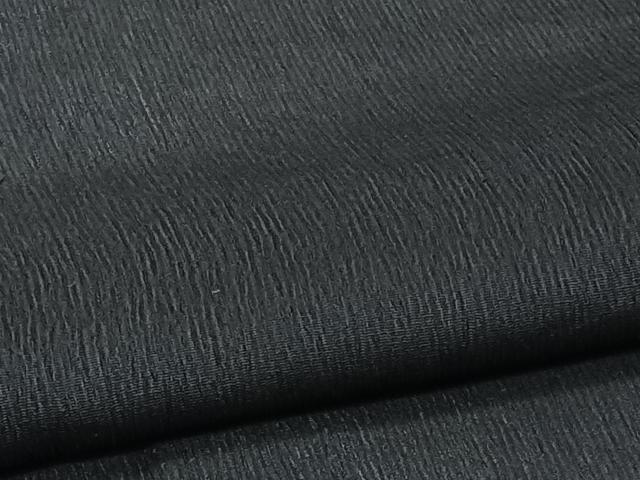 平和屋着物*夏物 男性 お召 紗 霞文 黒地 正絹 逸品 CABI3828xi