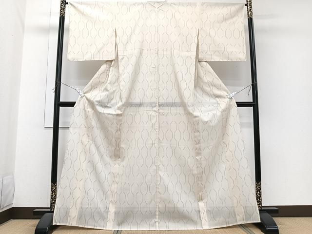 平和屋着物*夏物 小紋 紗 変わり間道 洗える着物 CABI3833xi