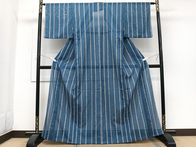 平和屋着物*夏物 小紋 絽 間道花文 洗える着物 CABI3835xi