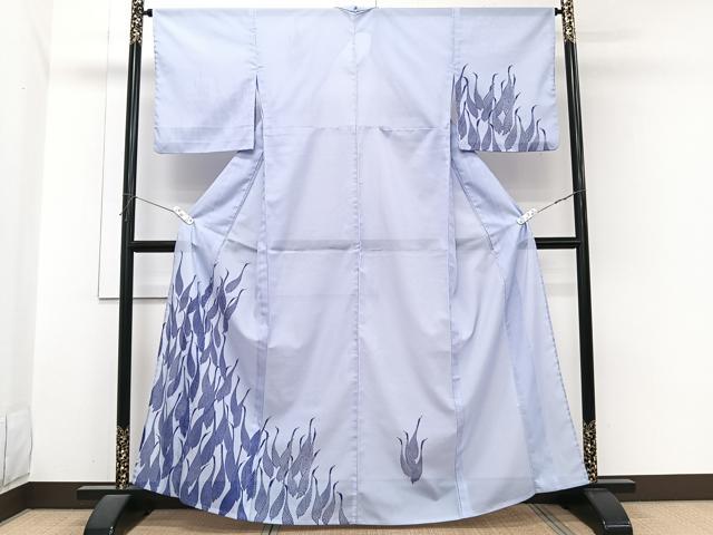 平和屋着物*夏物 訪問着 絽 鶴 洗える着物 CABI3837xi