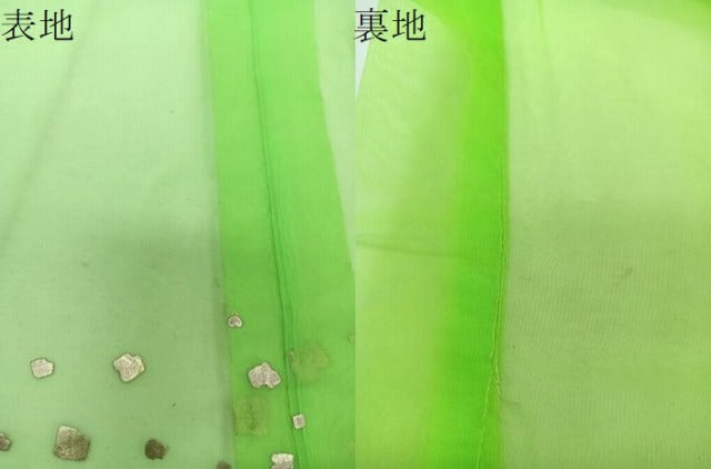 平和屋着物*夏物 訪問着 紗 箔散らし文 金彩 オーガンジー 洗える着物 CABI3855xi