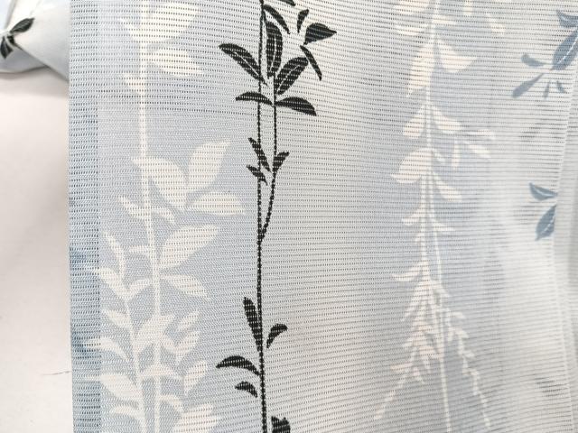 平和屋着物*夏物 小紋 絽 枝垂れ花文 洗える着物 CABI3858xi