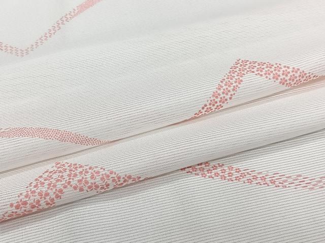 平和屋着物*夏物 小紋 絽 花蝶文 洗える着物 CABI3859xi