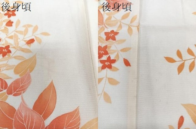 平和屋着物*夏物 小紋 絽 草花文 洗える着物 CABI3862xi