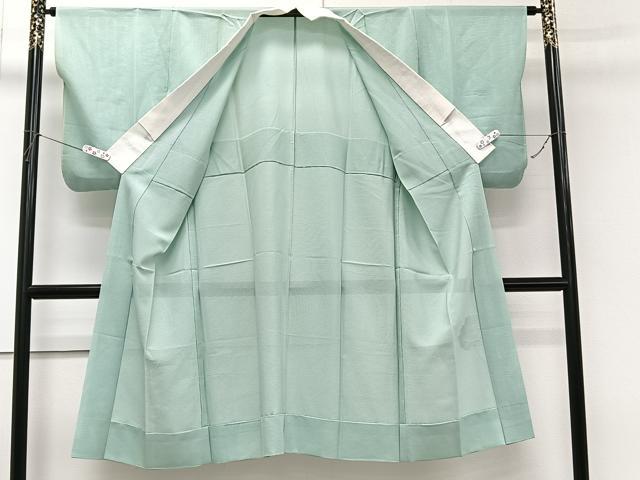 平和屋着物*夏物 長襦袢 絽 枝花文 青竹色 正絹 逸品 CABI3868xi