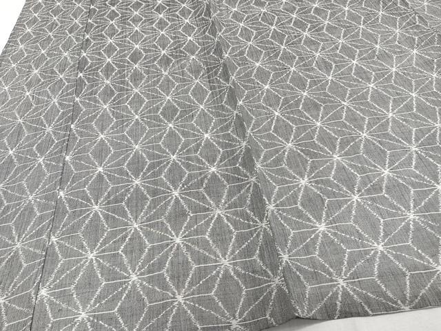 平和屋着物*夏物 本場小千谷縮 麻の葉文 麻 逸品 CABI3874xi