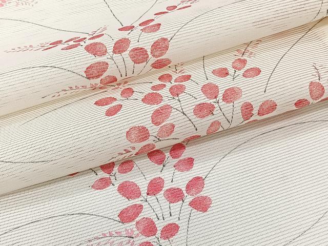 平和屋着物*夏物 小紋 絽 草花文 洗える着物 CABI3881xi
